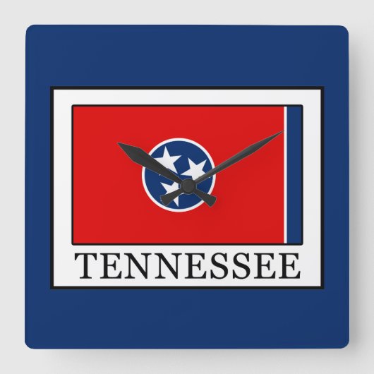 Tennessee Quadratische Wanduhr (Vorderseite)