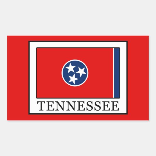 Tennessee Rechteckiger Aufkleber (Vorderseite)