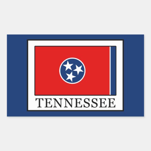 Tennessee Rechteckiger Aufkleber (Vorderseite)