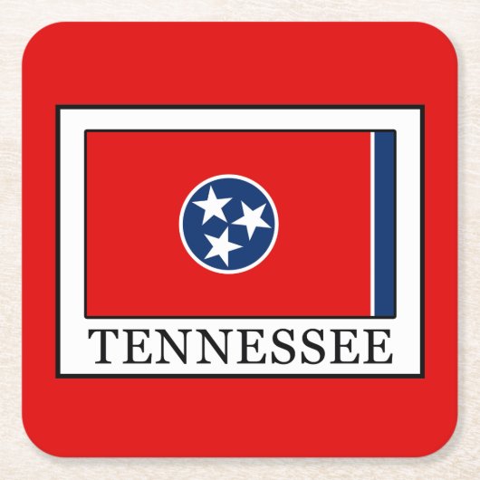 Tennessee Rechteckiger Pappuntersetzer (Vorderseite)