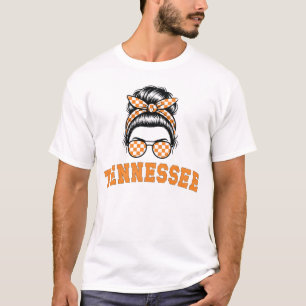 Tennessee Retro Messy Bun Sonnenbrille Orange Prid T-Shirt