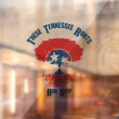 Tennessee Roots Flag Tree Fensteraufkleber (Blatt 2)