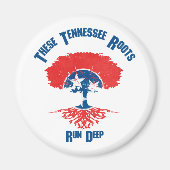 Tennessee Roots Flag Tree Magnet (Vorne)