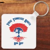 Tennessee Roots Flag Tree Schlüsselanhänger (Rückseite)