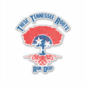 Tennessee Roots Flag Tree Vinyl Decal Aufkleber (Vorderseite)