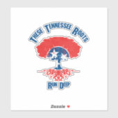 Tennessee Roots Flag Tree Vinyl Decal Aufkleber (Blatt)