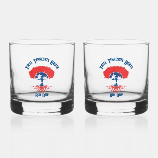 Tennessee Roots Flag Tree Whiskyglas (Vorderseite)