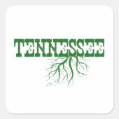 Tennessee Roots Quadratischer Aufkleber (Vorderseite)
