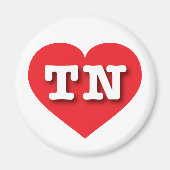 Tennessee Rotes Herz - I Liebe TN Magnet (Vorne)