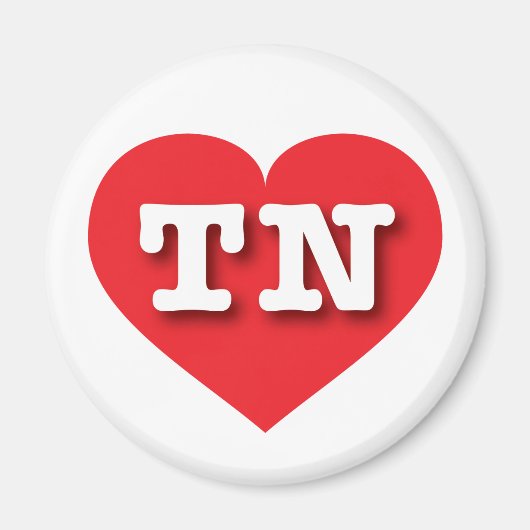 Tennessee Rotes Herz - I Liebe TN Magnet (Vorne)