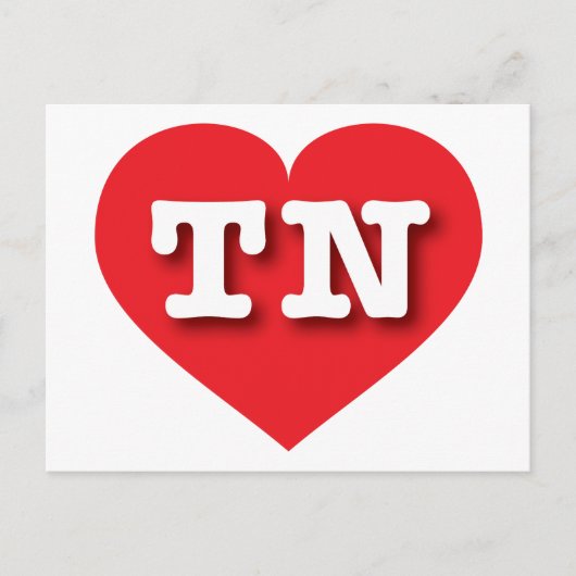 Tennessee Rotes Herz - I Liebe TN Postkarte (Vorderseite)