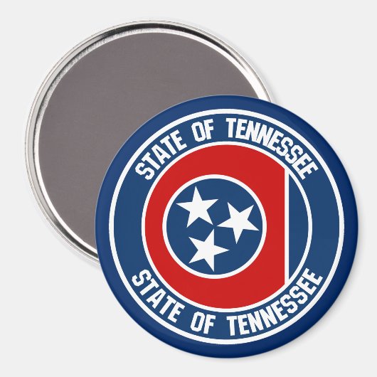 Tennessee-RundEmblem Magnet (Vorderseite/Rückseite)