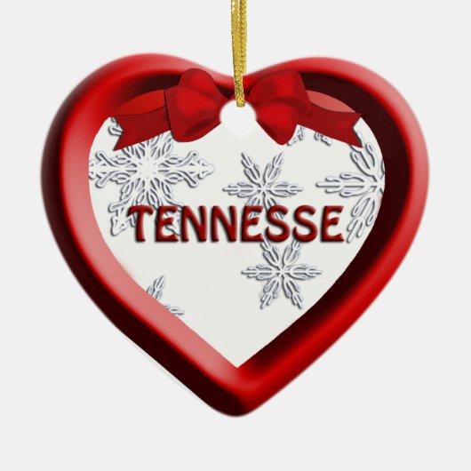 Tennessee Schneeflocken Herzlich willkommen bei de Keramik Ornament (Vorne)