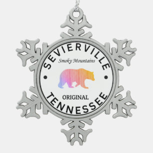 Tennessee Schneeflocken Zinn-Ornament