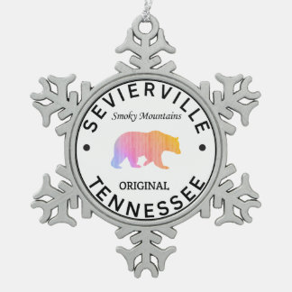 Tennessee Schneeflocken Zinn-Ornament