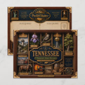 Tennessee Shadow Box 3D Figurine Staat Postkarte (Vorne/Hinten)