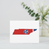 Tennessee Silhouette Karte Formbare Staatsflagge (Stehend Vorderseite)