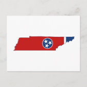 Tennessee Silhouette Karte Formbare Staatsflagge (Vorderseite)