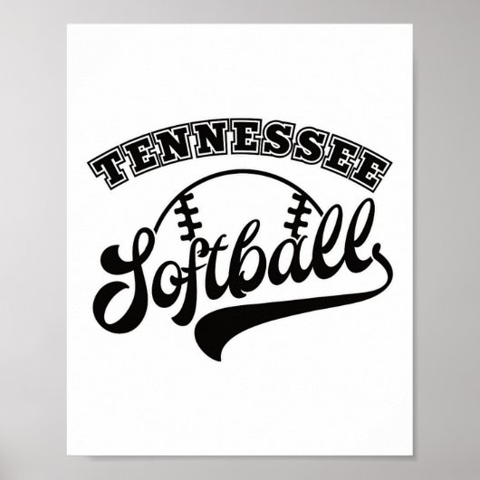 Tennessee Softball - Softball Fan Poster (Vorne)