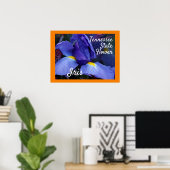 Tennessee Staat Blume TN Iris Poster (Heimbüro)