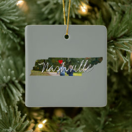 Tennessee Staat Foto einfügen und Ortsname Keramikornament