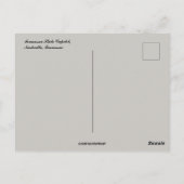 Tennessee Staat Hauptstadt Nashville Tennessee Postkarte (Rückseite)