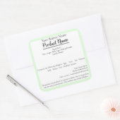 Tennessee Staat Hütte Lebensmittelgeschäft Backlab Quadratischer Aufkleber (Umschlag)