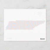 Tennessee Staat Name Word Art Rot Postkarte (Rückseite)