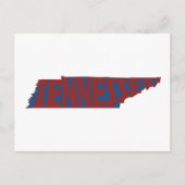 Tennessee Staat Name Word Art Rot Postkarte (Vorderseite)