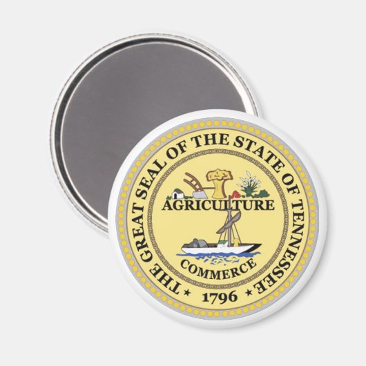 Tennessee Staat Siegel Magnet (Vorderseite/Rückseite)