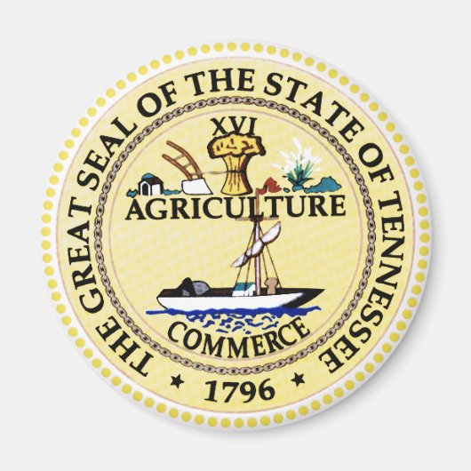 Tennessee Staat Siegel Magnet (Vorne)