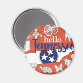 Tennessee Staat Symbole Freiwillige Staat Bilder Magnet (Vorderseite/Rückseite)