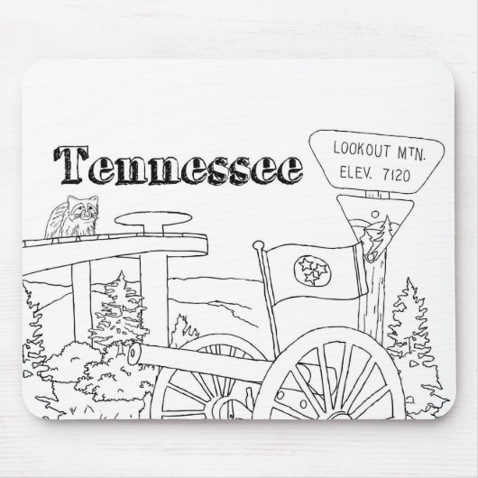 Tennessee Staat Symbole Freiwillige Staat Bilder Mousepad (Vorne)