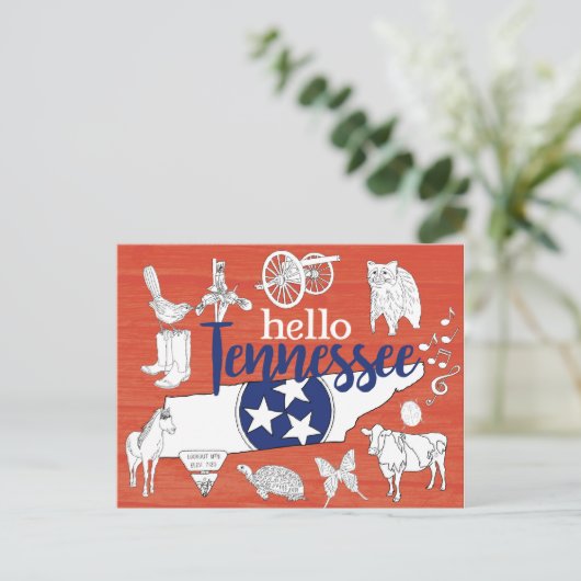 Tennessee Staat Symbole Freiwillige Staat Bilder Postkarte (Stehend Vorderseite)