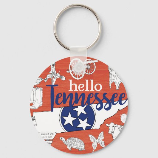 Tennessee Staat Symbole Freiwillige Staat Bilder Schlüsselanhänger (Vorderseite)