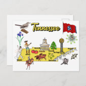 Tennessee Staat, USA Postkarte (Vorne/Hinten)