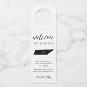 Tennessee Staat Wedding Willkommen Flaschenanhänger (Vorderseite)
