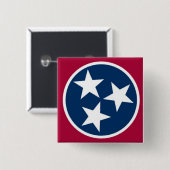 Tennessee-Staats-Flagge Button (Vorne & Hinten)
