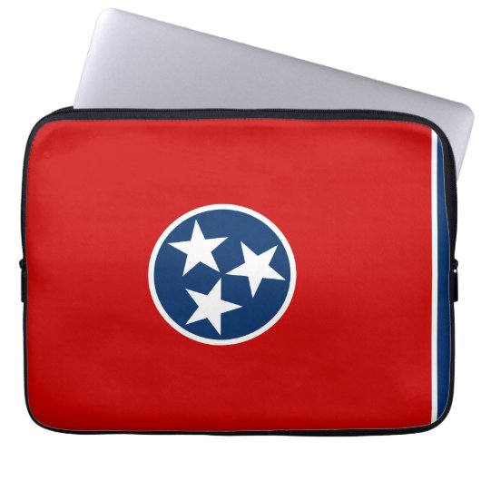 Tennessee-Staats-Flagge Laptopschutzhülle (Vorderseite)