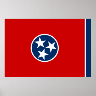 Tennessee-Staats-Flagge Poster