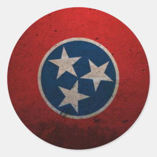 Tennessee-Staats-Flagge Runder Aufkleber