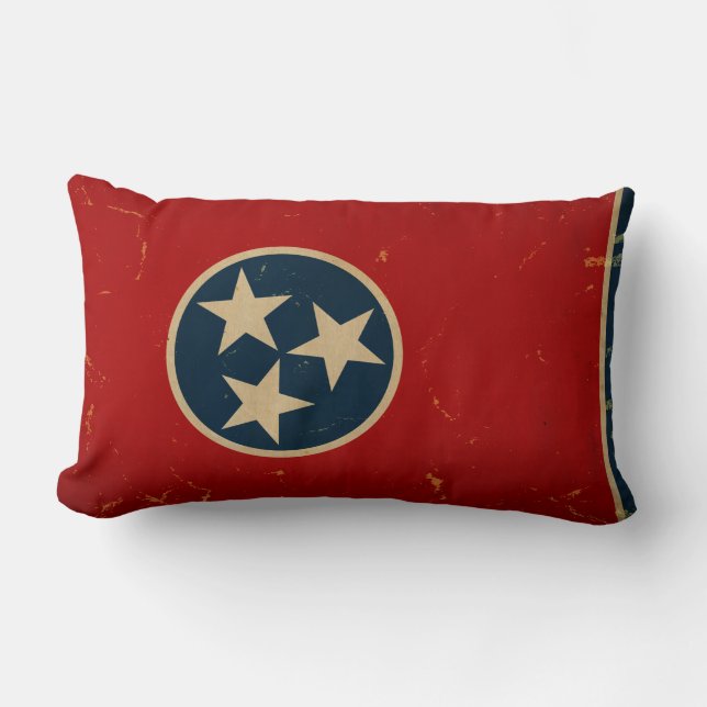 Tennessee-Staats-Flagge VINTAG Lendenkissen (Vorderseite)