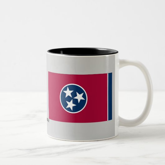 Tennessee-Staats-Flagge Zweifarbige Tasse (Rechts)