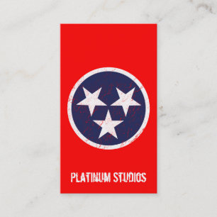 Tennessee-Staats-Flaggegrunge-Musik-Studio Visitenkarte