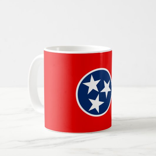 Tennessee-Staats-Flaggen-Entwurf Kaffeetasse (Vorderseite Links)