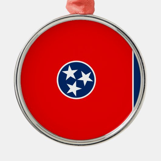 Tennessee-Staats-Flaggen-Entwurf Ornament Aus Metall (Vorne)