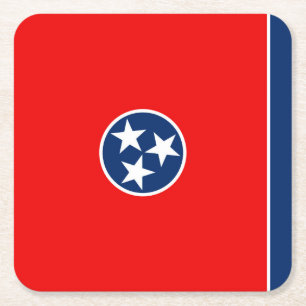 Tennessee-Staats-Flaggen-Entwurf Rechteckiger Pappuntersetzer