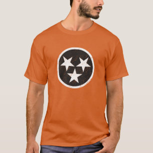 Tennessee-Staats-Flaggeschwarzer u. weißer Grunge T-Shirt