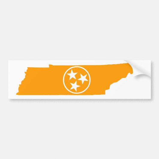Tennessee-Staats-Orange Autoaufkleber (Vorne)