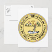 Tennessee-Staats-Siegel Postkarte (Vorne/Hinten)